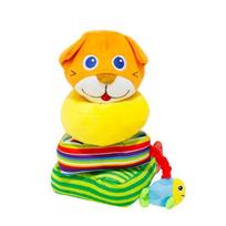 Toosi Bebe Audinio žiedų dėlionė Katytė, Geltona, 1 vnt., Korėjietiški kūdikių produktai yellow