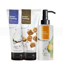 THE FACE SHOP Smart Peeling White Jewel Honey Black Sugar Mild Papaya Special Delivery Quality Guarantee, 02 Honey Black Sugar Scrub 120ml blue