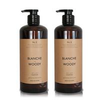 Mise-en-Scene Large Capacity Shampoo Skin Care Perfume Shampoo Blanche & Woody Fragrance 900ml 2pcs black
