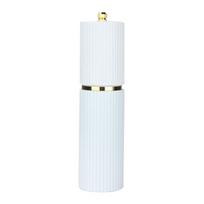 Juodai baltas rankinis pipirų malūnėlis stambiai druskai ir juodiesiems pipirams 8-inch White (Boxed) white