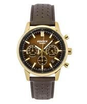 Casio Edifice Analoginis Chronografas Odinis Dirželis Rudas Ciferblatas Kvarcinis EFR-575CL-5A 100M Vyriškas Laikrodis ruda