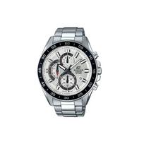 Casio Edifice Classic Casual Fashion Quartz Movement Stainless Steel Strap Watch Men watches Silver EFV-550D-7AV Silver Strap gray