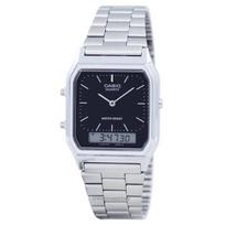 Casio Youth Quartz Analog Digital AQ-230A-1DHDF AQ230A-1DHDF vyriškas laikrodis juoda