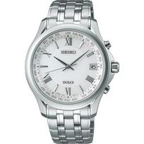 Vyriškas Seiko SADZ201 (DOLCE Pair Watch Metal Band vyrams) Apvalus laikrodis sidabrinis titano analogas