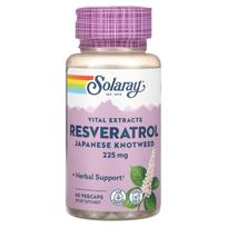 Solaray, Essential Extract, Resveratrol (Japanese Knotweed), 225 mg, 60 Veggie Capsules