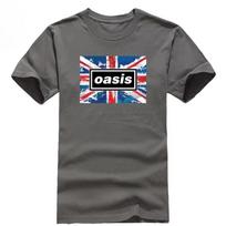 Marškinėliai O-Oasis Grupė Retro Berniukai Amerikietiška Metalo Grupė Laisvalaikio Marškinėliai Trumpomis Rankovėmis Apvalia Kaklo Marškinėliai Medvilniniai Dovanos Kūrybiški Drabužiai M gray