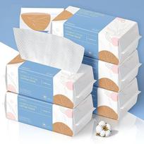 PoeticEHome minkštos sausos servetėlės ​​6 pakuotės 100% medvilnės veido servetėlės ​​be pūkelių vienkartiniai veido valymo rankšluosčiai white