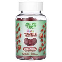 Human Beanz, children's, vitamin D3 jelly beans, strawberry blast, 120 jelly beans