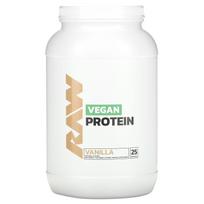 Raw Nutrition, Veganų baltymas, Vanilės skonio, 1,65 svaro (750 g)