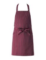 Bib Apron WT7815 2 Wine x White Free [Seven Uniform] WT7815-2 black
