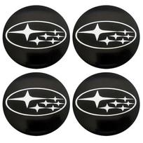 60mm/65mm Automobilio ratlankio centrinis ženklelis, gaubtelio ženklelio dangtelis Subaru XV WRC WRX BRZ TRIBECA FORESTER IMPREZA LEGACY OUTBACK STI 65mm juoda