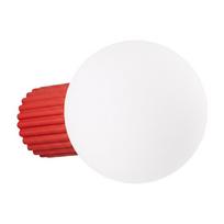 Raudonos spalvos sieninė lempa iš opalinio stiklo ø 12 cm Orbital – Sollux
