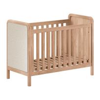 Natūralios spalvos vaikiška lovelė reguliuojamas aukštis 60x120 cm Woods – Vipack