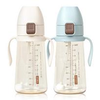 Mother K Basic PPSU One Touch Weight Straw Cup 300ml x 2 types set, 1 set, cream, blue gray
