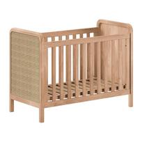 Natūralios spalvos vaikiška lovelė reguliuojamas aukštis 60x120 cm Woods – Vipack