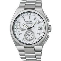 Vyriškas Seiko SBXY085 (ASTRON NEXTER saulės radijo bangomis valdoma vyriška metalinė juosta) Apvalus laikrodis sidabrinis