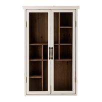 Baltos spalvos iš kėnio masyvo vitrina 50x80x14 cm Hazem – Bloomingville
