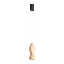 Natūralios spalvos iš buko masyvo kabantis šviestuvas ø 8 cm Cubo – Sollux