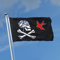 3x5ft Pirate Jolly Roger Flag, Skull and Crossbones Pirate Banner with Two Metal Grommets - Vibrant Colors - 90x150cm 60x90cm gray