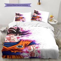Dragon Ball mielas Son Goku minkštas patogus užvalkalas ant antklodės, vaikų patalynės komplektas dovanai, įvairių dydžių pasirinkimai - HE7 AU Single 140*210cm/55x83in 3pcs