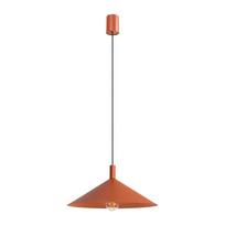 Raudonos plytų spalvos iš plieno kabantis šviestuvas ø 40 cm Zylo – Sollux