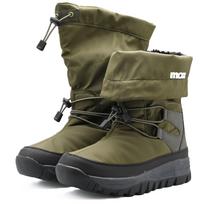 Snow Winter Boots for Long Fleece Faux 5680 Khaki LL [MOZ] Boots, Men, Fold-over, Length, Lined, Autumn/Winter, Waterproof, Non-slip, Insulated, black