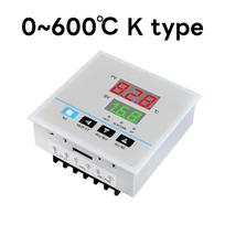 Krosnies krosnelės krosnies programuojamas PID temperatūros reguliatorius 220V 30A SSR relės išvestis programos termostatas termopora K tipo E tipo white