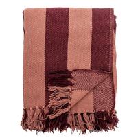 Bordo spalvos iš perdirbtos medvilnės antklodė ir pledas 130x160 cm Frello – Bloomingville