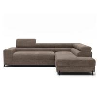 Rudos spalvos kampinė sofa iš kordinio velveto (su dešiniuoju kampu/„L“ formos) Colesio – ELTAP