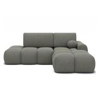 Žalios spalvos sulankstoma/su sandėliavimo vieta kampinė sofa iš boucle (su dešiniuoju kampu/su gultu) Vittario – ELTAP