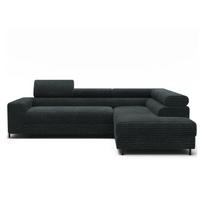 Žalios spalvos kampinė sofa iš kordinio velveto (su dešiniuoju kampu/„L“ formos) Colesio – ELTAP