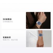 CASIO G-SHOCK series 50 meters waterproof casual Quartz Steel Strap same style for men and women blue dial MTP-1302DA-2A1V mėlyna