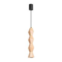 Natūralios spalvos iš buko masyvo kabantis šviestuvas ø 8 cm Cubo – Sollux