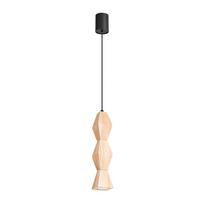 Natūralios spalvos iš buko masyvo kabantis šviestuvas ø 8 cm Cubo – Sollux