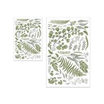Žalios spalvos/smėlio spalvos vonios kilimėliai 2 vnt. 60x100 cm Floral – Mila Home