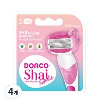 Dorco SHAI SWEETIE razor blades 2 pack gil razor blades, 2 packs, 4 packs ,Korean razor blade pink
