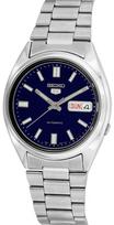 SEIKO 5 Automatic Watch, Skeleton Back Navy Dial Model SNXS77K, Stainless Steel, Men's Everyday Style gray