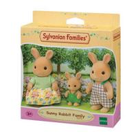 Sylvanian Family Saulėtosios triušių šeimos figūrėlė 5372, 1 vnt., populiarūs korėjietiški žaislai beige