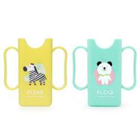 Flexa mini pack holder 2-piece set, yellow, mint, 1 set white