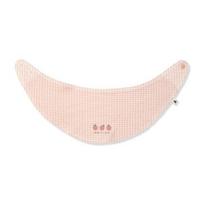 Organic Mom Berry Check Banana Bib (MIS7SF04) beige