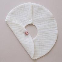 Mumu & Dudu 360 rolling bib 15 colors double-sided gauze bib for newborn baby, 1) plain_ivory, 1 piece gray