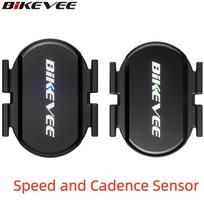 2-in-1 Bike Computer Speed Cadence Sensor Bluetooth&ANT+ Wireless RPM Cycling Speed Sensor for Wahoo/Coosporide/Garmin/Pelotn Speed Cadence Sensor black