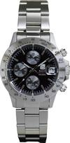 ELGIN Chronograph Watch FK1184S-B3 Men's Waterproof black