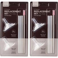 Mother K Basic Straight Straw Refill Set, Transparent, 2 Sets gray