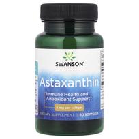 Swanson, Astaksantinas, 4 mg, 60 minkštųjų gelių
