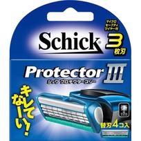 sic japan Thick Protector Three - 4 atsarginės geležtės Vyriškos atsarginės geležtės Skustuvai vyrams Vyriškos atsarginės geležtės