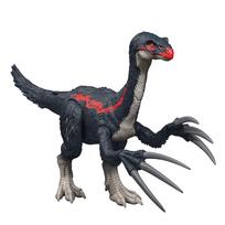 Mattel Jurassic World Battle Action Therizinosaurus figūrėlė vaikams, judantis dinozauras, didelis, maždaug 42 cm ilgio, nuo 4 metų, žalias, JCG16 black