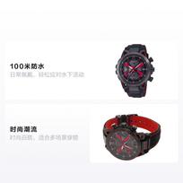 CASIO EDIFICE Honda Racing Suzuka Grand Prix 60-mečio Bendras Modelis Saulės Energija Kvarcinis Odinis Dirželis Vyriškas Laikrodis Juodas Ciferblatas EQB-2000HR-1AJR juoda