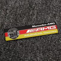80x30mm metalinis AMG ženklelio lipdukas automobiliui Mercedes-Benz W203 W204 W205 W210 W211 W212 W463 W464 W164 W176 CLA CLS GLA dekoruoti 1PCS gray