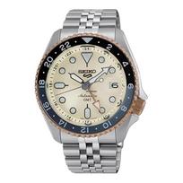 SEIKO No. 5 series 100 meters waterproof fashion simple style Automatic Steel Strap 42.5mm men's watch yellow dial SSK046K1 geltona